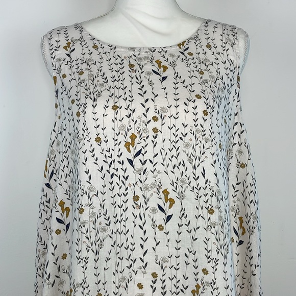 Rachel  Zoe 100% Linen Floral A Line Shift Dress. Size Large. - Picture 3 of 11